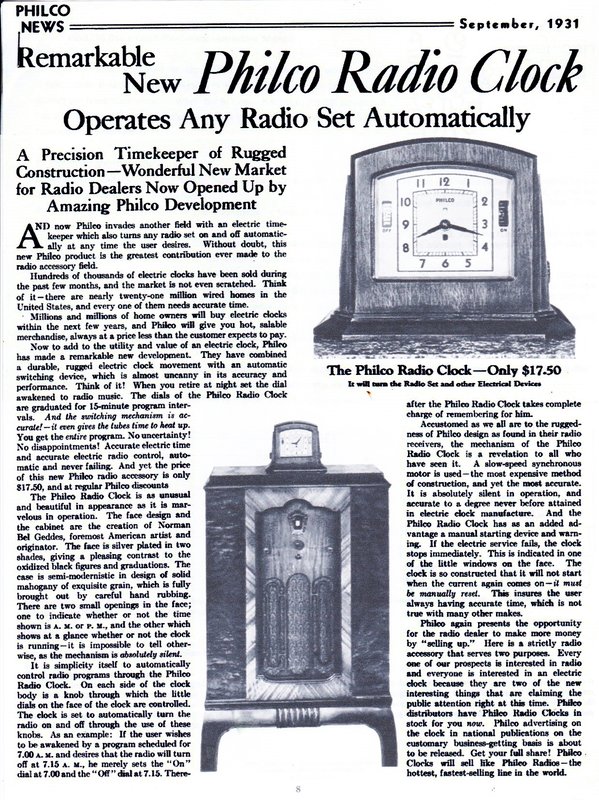 Philco Radio News
September 1931
